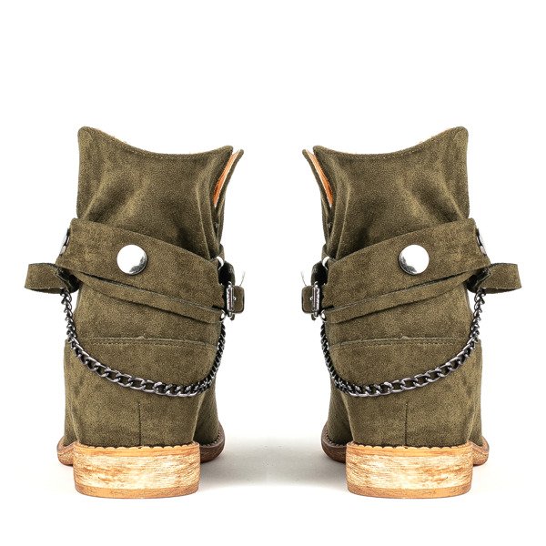 Zelené kovbojské topánky na vnútornom kline Salem - Obuv