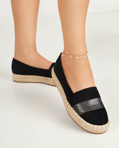 OUTLET Čierne dámske espadrilky Sverope - Topánky