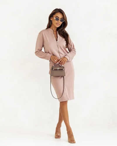 Royalfashion Ležérny dámsky komplet so sukňou
