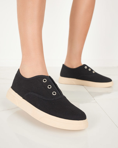 Dámske čierne slip-on tenisky Robua - Obuv