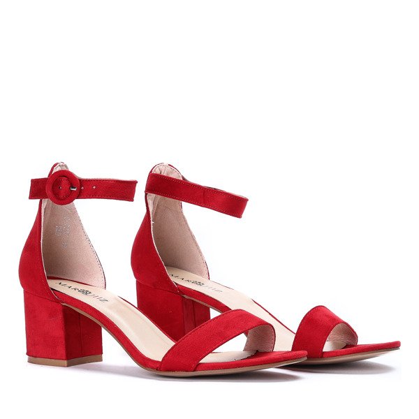 Červené sandály na sloupku Madeleine - Obuv