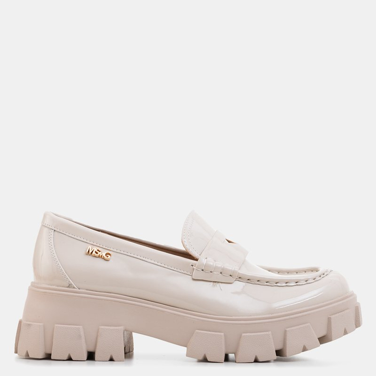 Dámsky svetlo béžový lakovaný slip na topánkach Livinia - Obuv