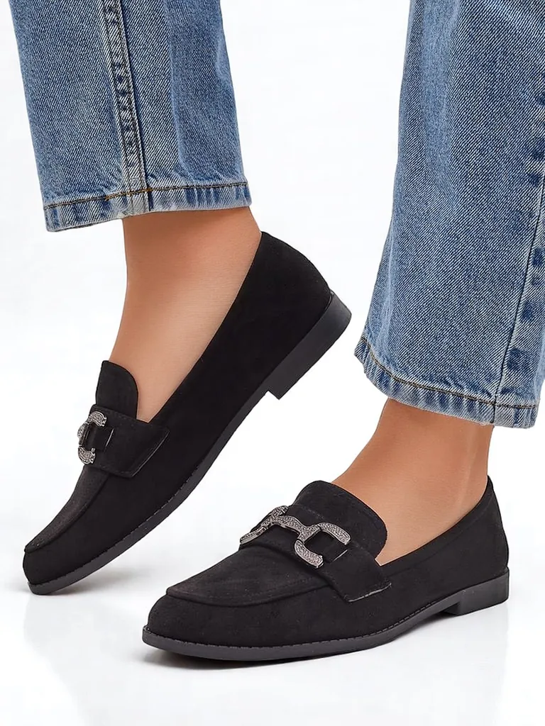 Royalfashion Elegantné dámske loafers s dekoráciou zo zirkónov Zante