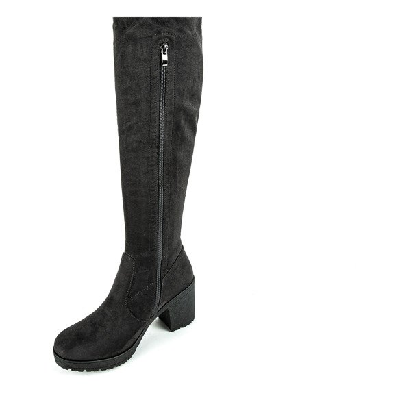 Sivé topánky na vysokom stĺpiku od Ivishy - Obuv