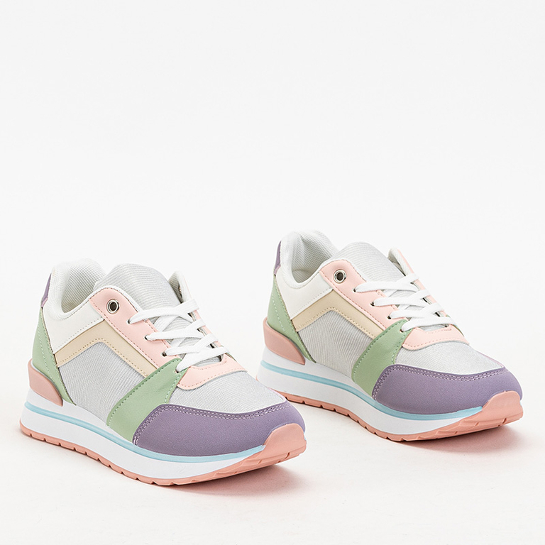 Viacfarebné dámske športové tenisky s trblietkami Berilan - Obuv