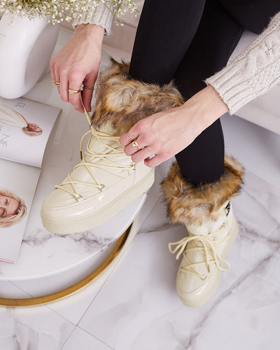 Royalfashion slip-on topánky a'la snow boots for women GMILLO