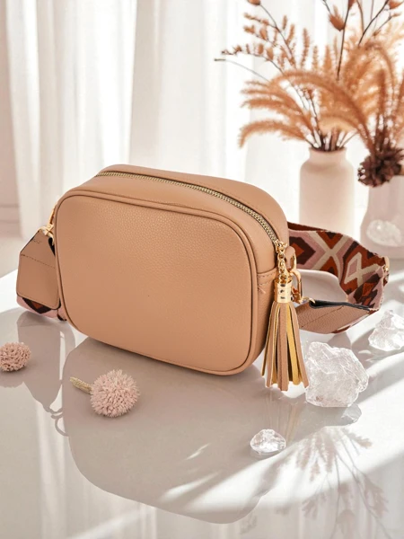 Royalfashion Mala ženska torbica iz eko usnja s pisanim pasom Kovi Lace