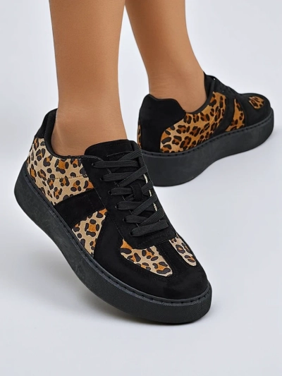 Royalfashion Dámske športové tenisky s leopardím vzorom Big Cat