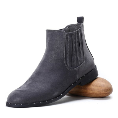 Klasyczne sztyblety w kolorze szarym Audria- Obuwie