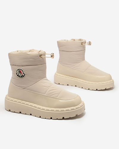 Royalfashion Dámske snehulky v krémovej farbe Ireda