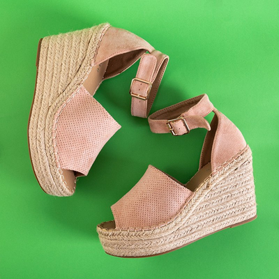 Dámske práškové klinové sandále Budwa - Obuv