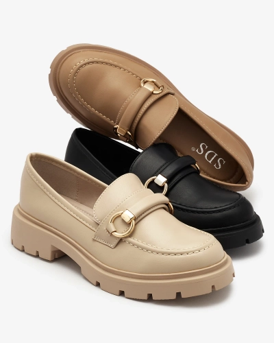 Royalfashion Dámske mokasíny vo svetlohnedej farbe Desise