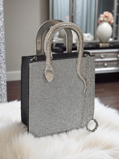 Royalfashion Ženska torbica s cirkoni in ročaji v obliki kače Snake Glam