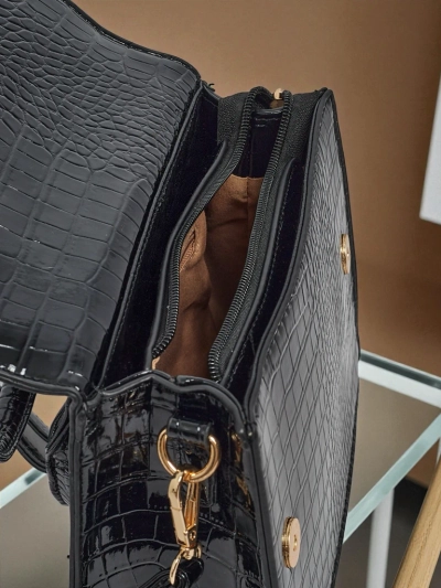 Lakirana majhna ženska torbica iz eko usnja Veluna