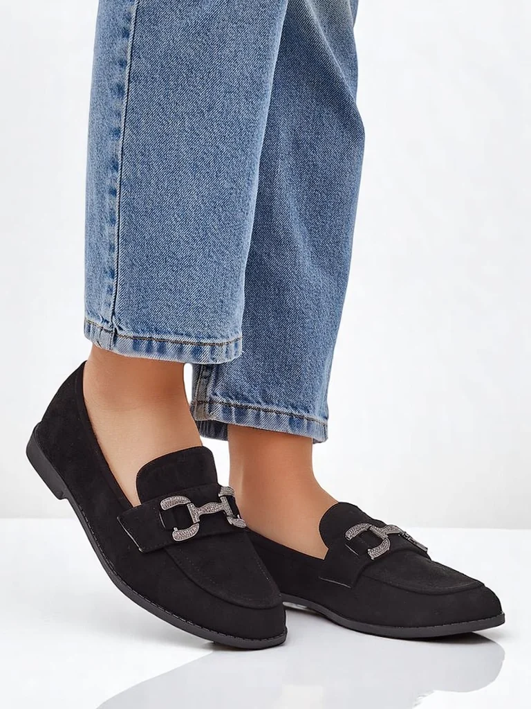 Royalfashion Elegantné dámske loafers s dekoráciou zo zirkónov Zante