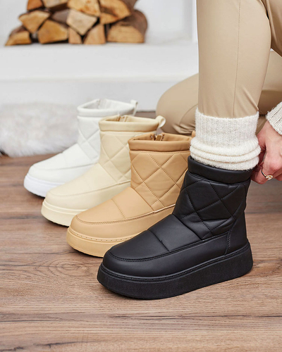 Royalfashion Čierne dámske čižmy a'la snow boots Kacecica