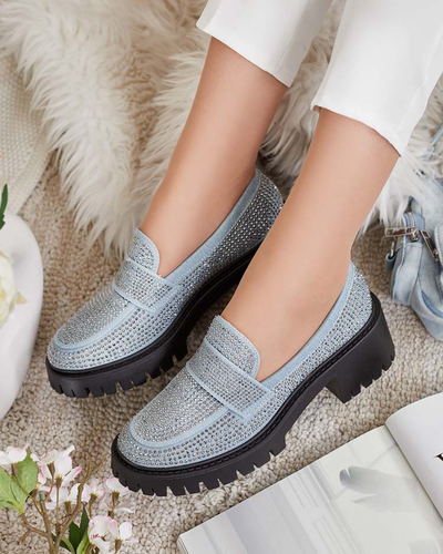 Royalfashion Dámske mokasíny so zirkónmi Epolls