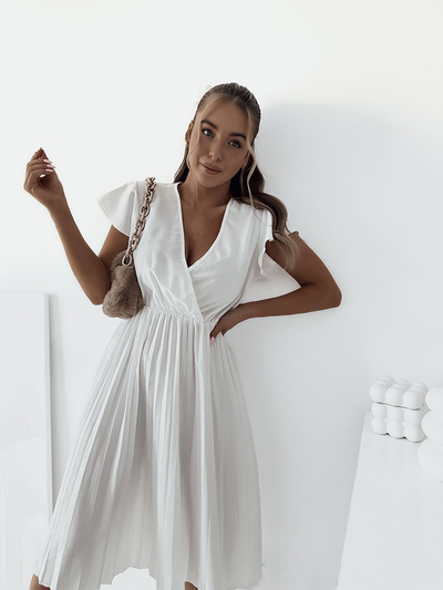 Royalfashion Dámske plisované midi šaty