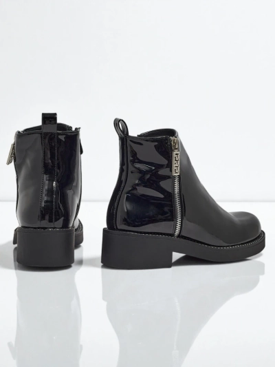 Lakirani ženski gležnarji iz eko usnja Calvera