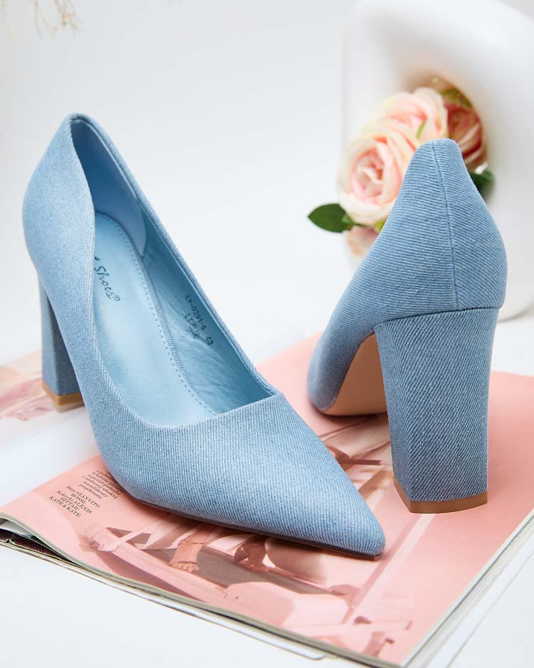 Royalfashion Dámske lodičky Jeansem Stiletto