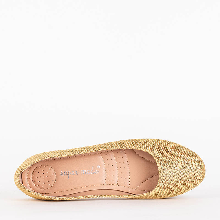 Zlaté dámske baleríny Salvinka - Topánky