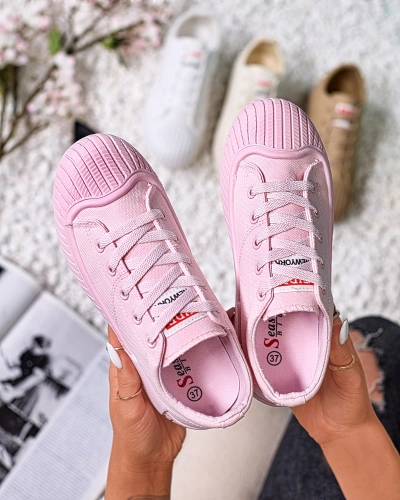 OUTLET Royalfashion Ružové športové tenisky Brigera na platforme