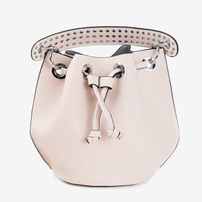 Niebieska torebka na ramię ze srebrnymi dżetami - Torebki