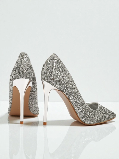 Ženski salonarji eko usnje z brokatom Zavrimea