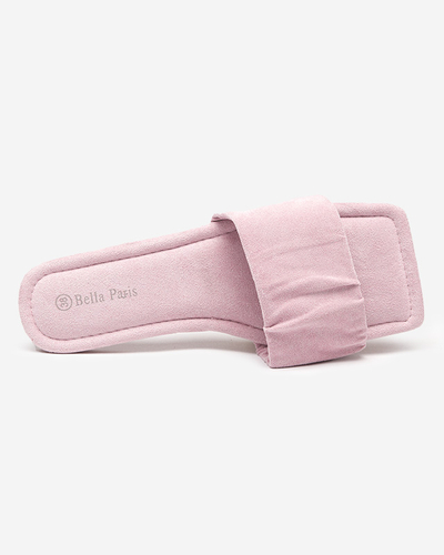 Dámske fialové eko semišové ploché sandále Nesico - Footwear