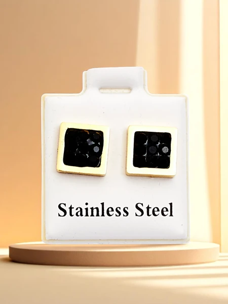 Royalfashion Square dámske náušnice s kubickým zirkónom