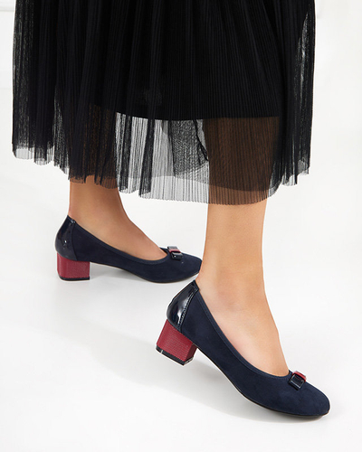 Námornícka modrá dámske vysoké lodičky Sentiso - Obuv