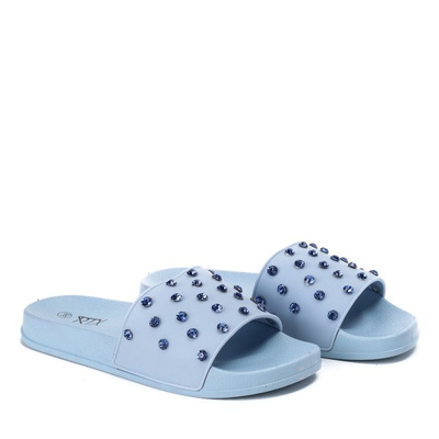Modré žabky s krystaly Retana - Obuv 1