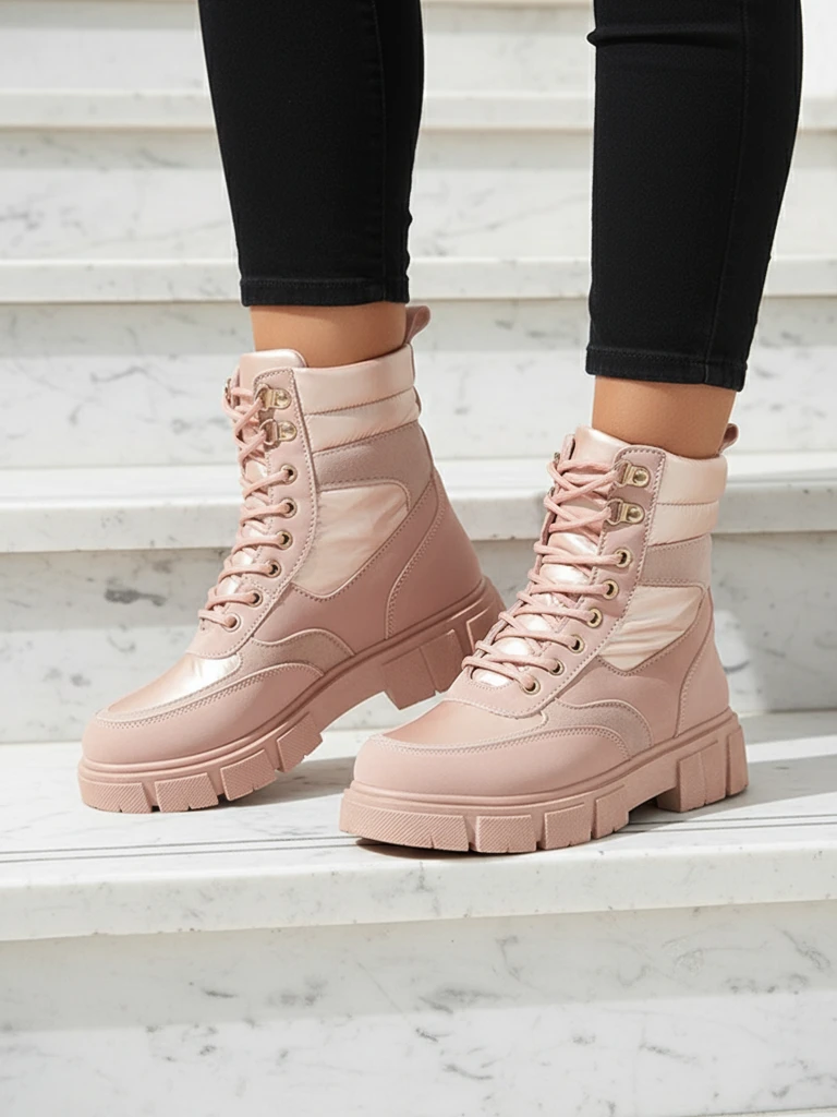 Bootsy Fuego Rosa - Stilski ženski čevlji z ravno peto