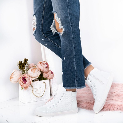 Białe sneakersy z eko skóry Colette- Obuwie