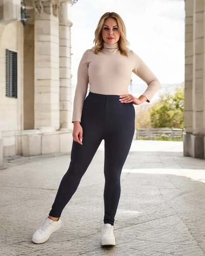 Royalfashion Dámske zateplené tregínsy PLUS SIZE