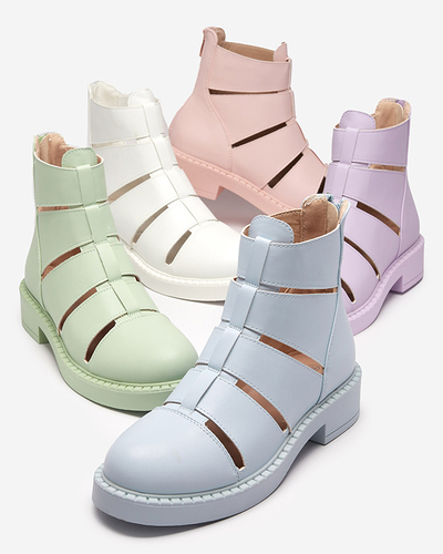 Modré dámske čižmy s výrezmi od Berofeli - Footwear