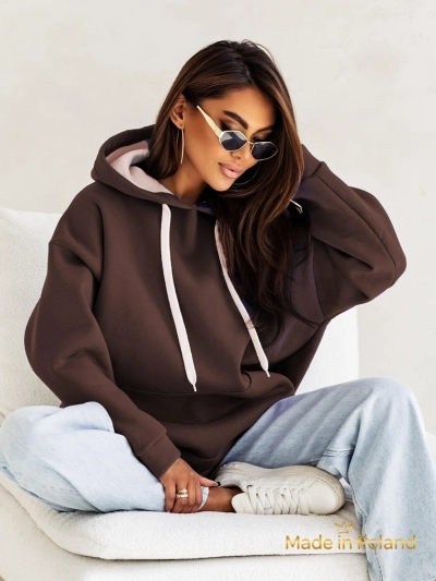 Royalfashion Ženska bluza s kapuco oversize