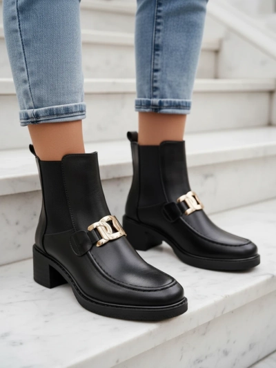 Royalfashion Dámske kotníkové čižmy na nízkom podpätku Ewios