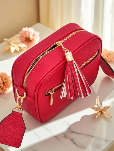 Royalfashion Mala ženska torbica iz eko usnja s pisanim pasom Kovi Lace