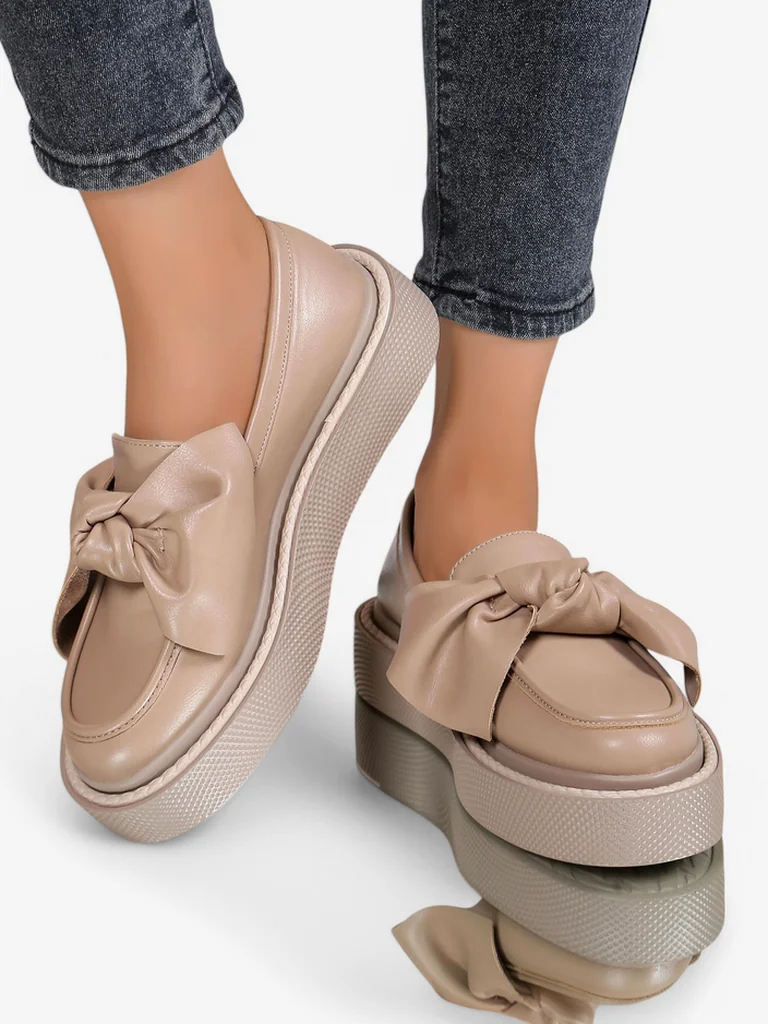 Royalfashion Elegantné dámske mokasíny s mašľou Ortto