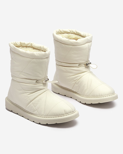 Béžové dámske zateplené topánky a'la snow boots Kaliolen - Obuv