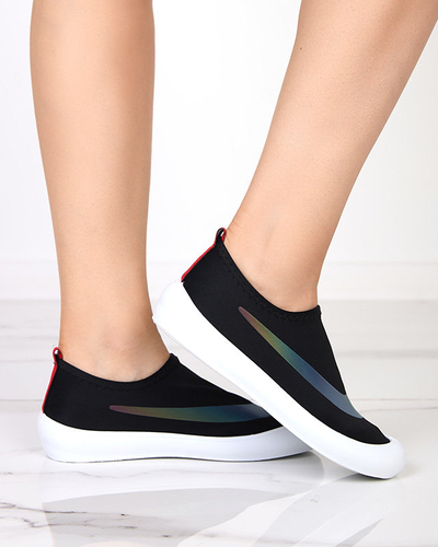 OUTLET Čierne dámske slip-on tenisky Lerick - Obuv