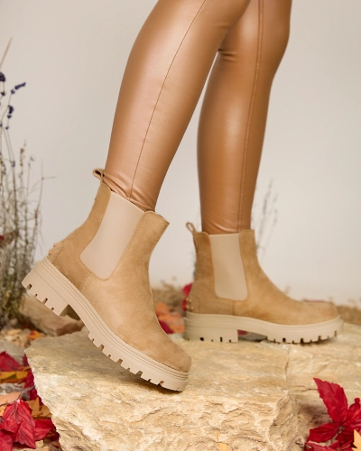 Royalfashion Dámske zateplené čižmy v ťavej farbe Comfy Walk