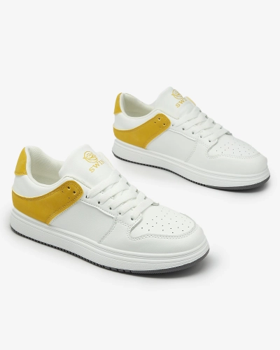 Royalfashion Mustard white dámska športová obuv Elevace