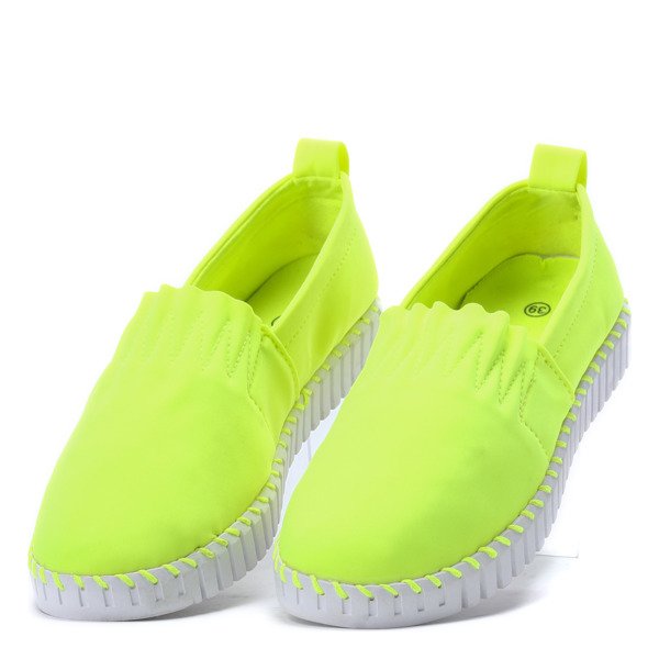 Neonovo žlté slip on Marion - Obuv