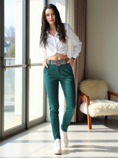 Royalfashion Dámske látkové nohavice