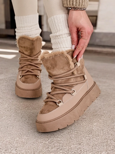 Royalfashion Ženské šnurovacie snehové topánky Liloz