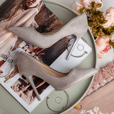 Sivé podpätky Braelynn - Obuv