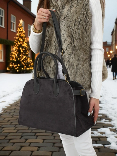 Ženska shopper torbica eko semiš Dorelle