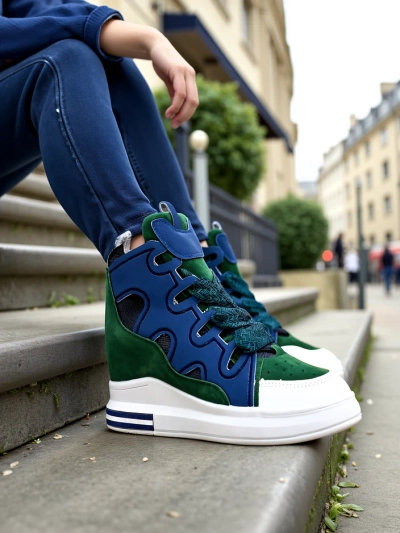 Royalfashion Vysoké športové topánky pre ženy s ukrytým klinom Oblaffi
